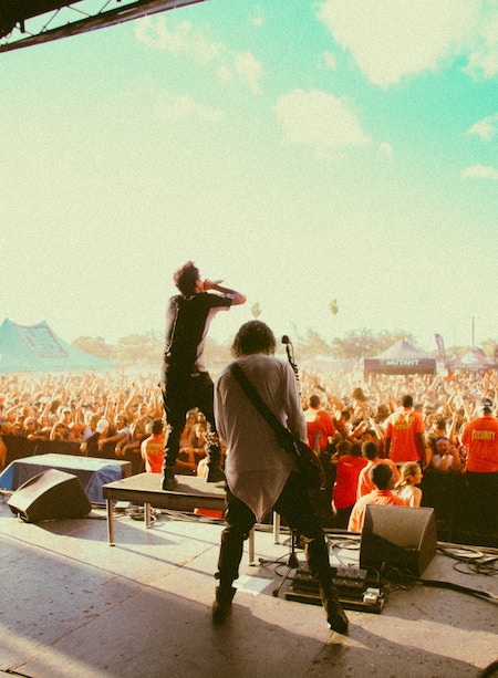 Male Singing on Stage