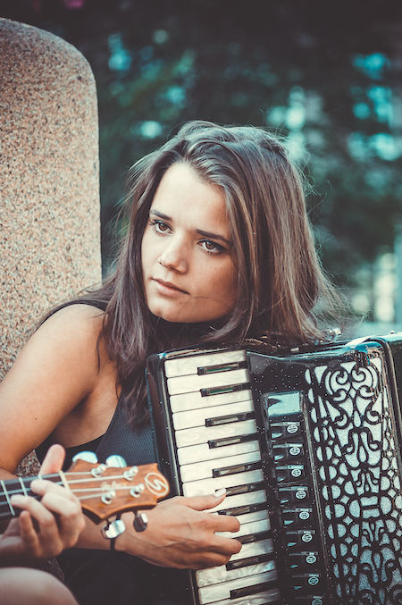 Girl Playing the Accordion