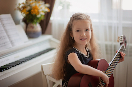 Girl Playing Acoustic Guitar