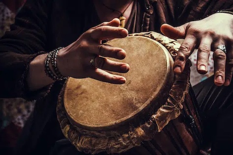 Single Djembe Player