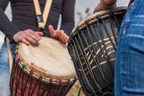 Two Djembe Players