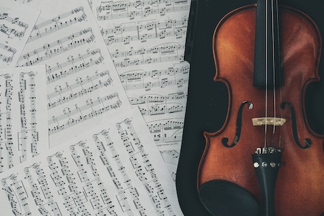 Violin and sheet music