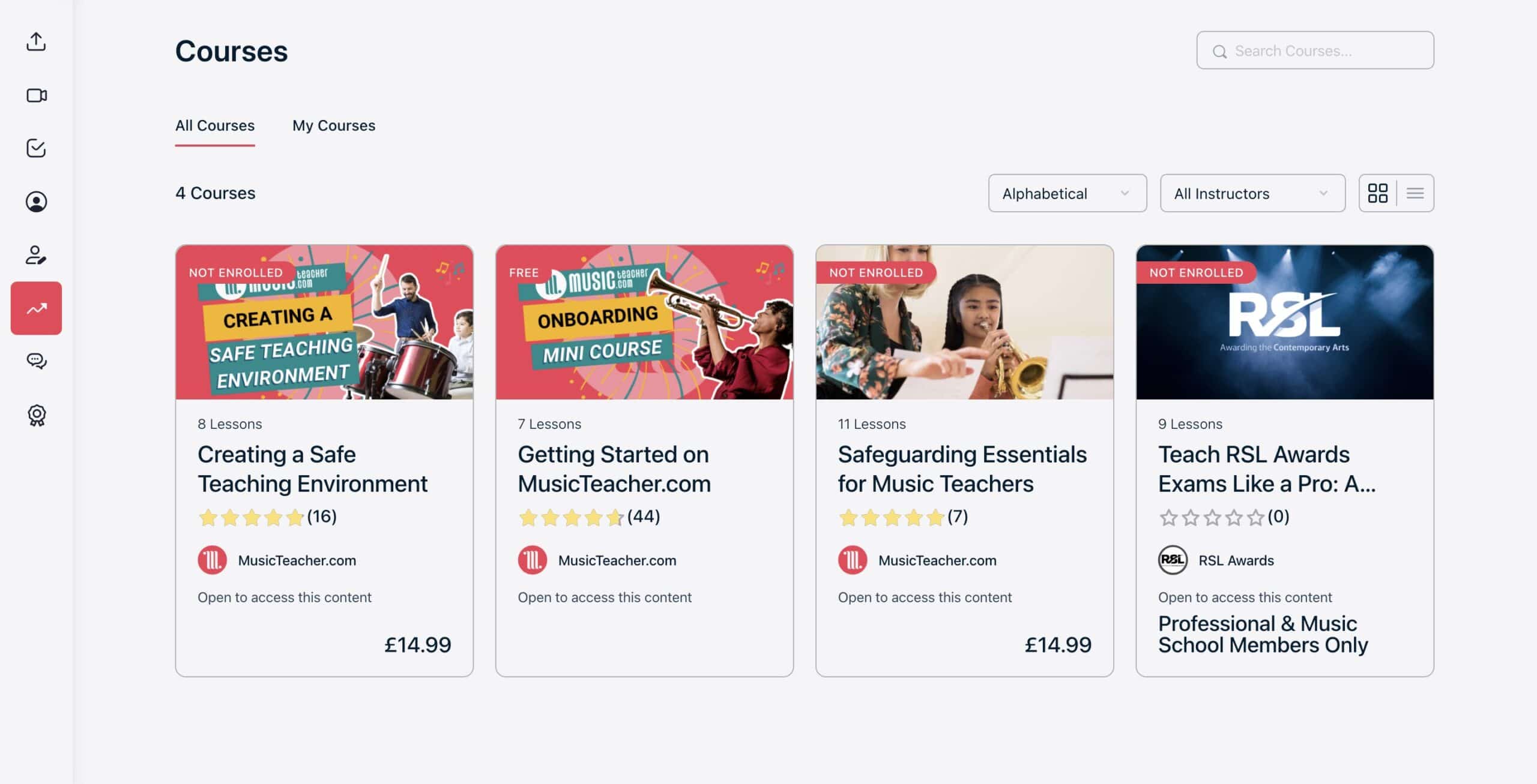 Teacher registry search page