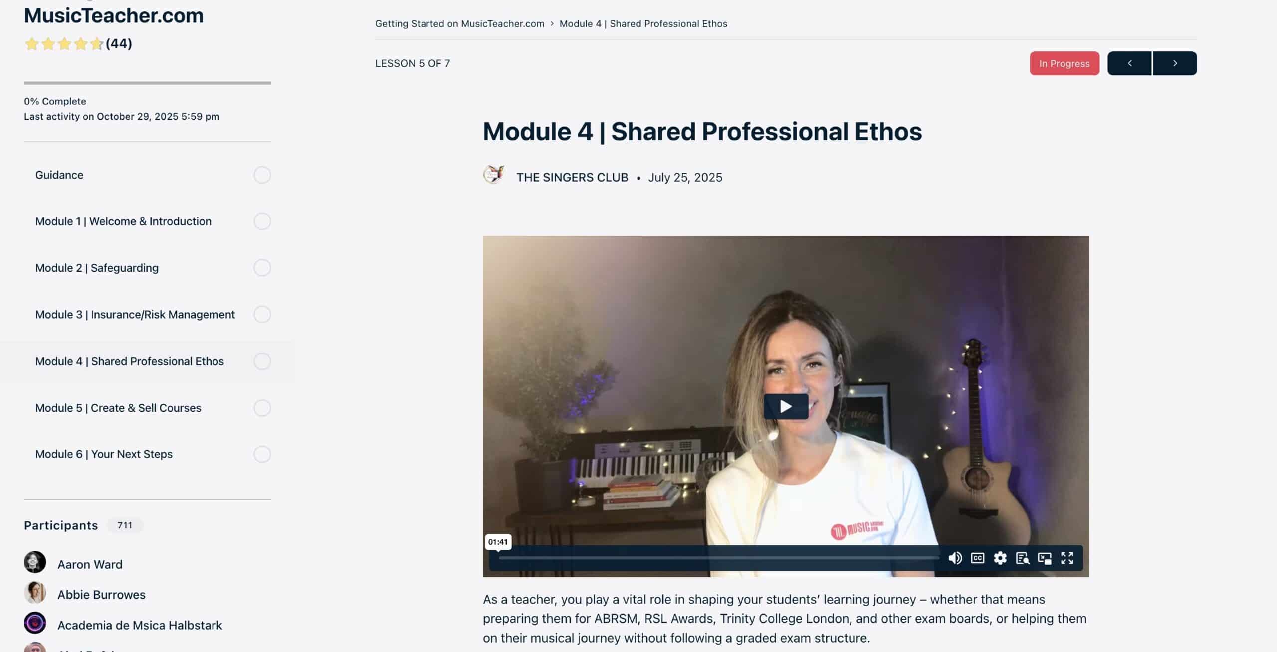 Teacher profile example